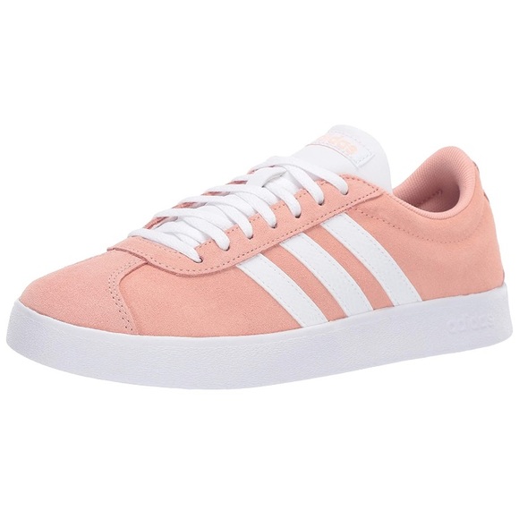 adidas | Shoes | Adidas Vi Court 2 Sneaker Pink Leather | Poshmark